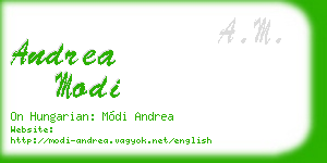 andrea modi business card
