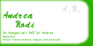 andrea modi business card